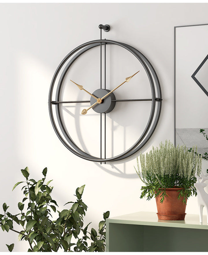 Skanto | Nordic Minimalist Stor Stille Veggklokke 20 Tommer