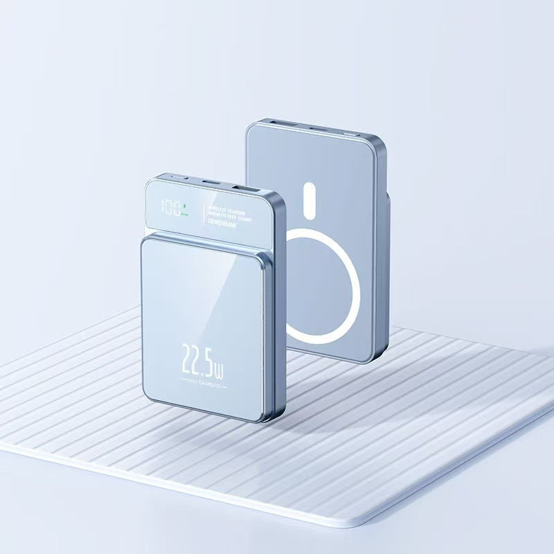 Bærbar hurtiglading powerbank med LCD-skjerm Skanto