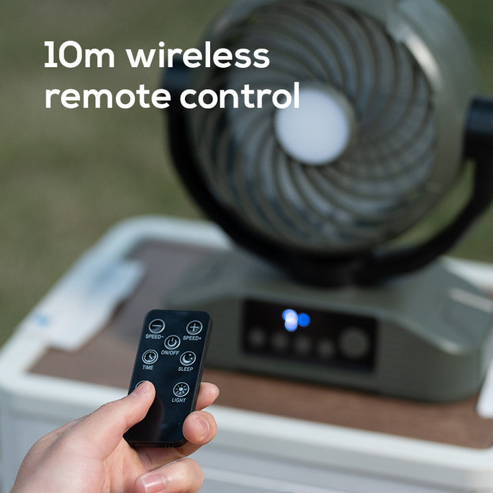 Bærbar oppladbar roterende vifte Skanto