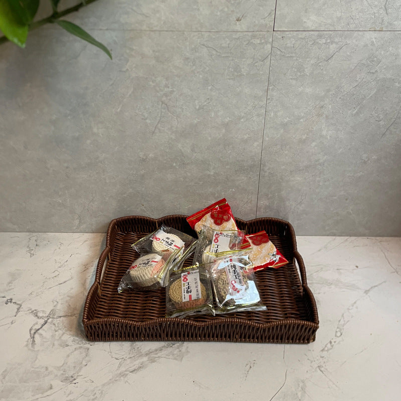 Dame elegant serveringsbrett laget av høyverdig fletting Skanto