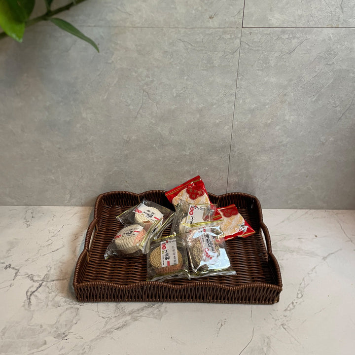 Dame elegant serveringsbrett laget av høyverdig fletting Skanto