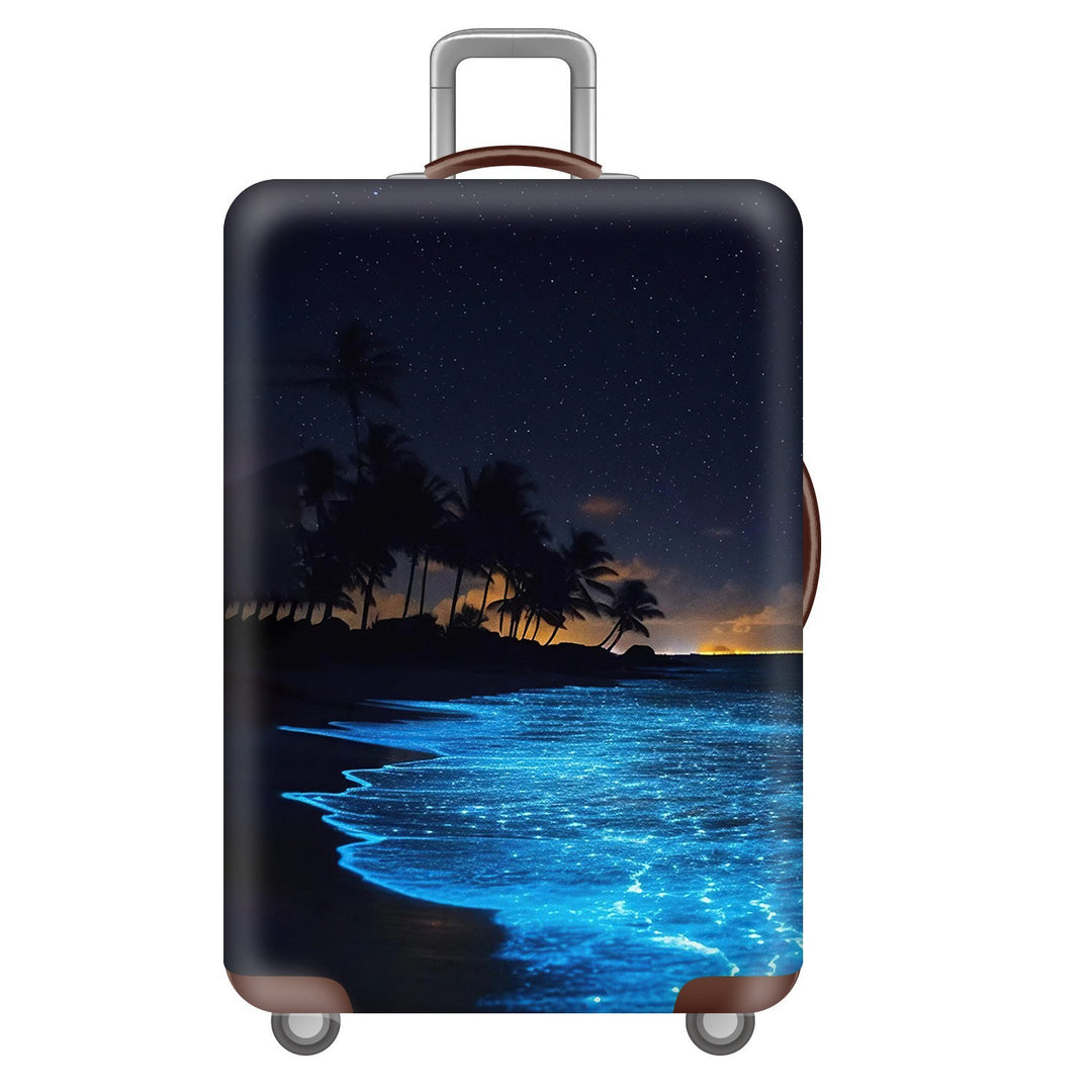 Unisex nan Hartschalenkoffertrolley med stort landskapsmotivtrykk og multidireksjonale hjul Skanto