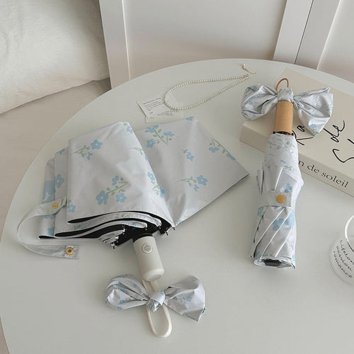 Damer Faltende Paraply med stilfullt blomsterdesign Skanto