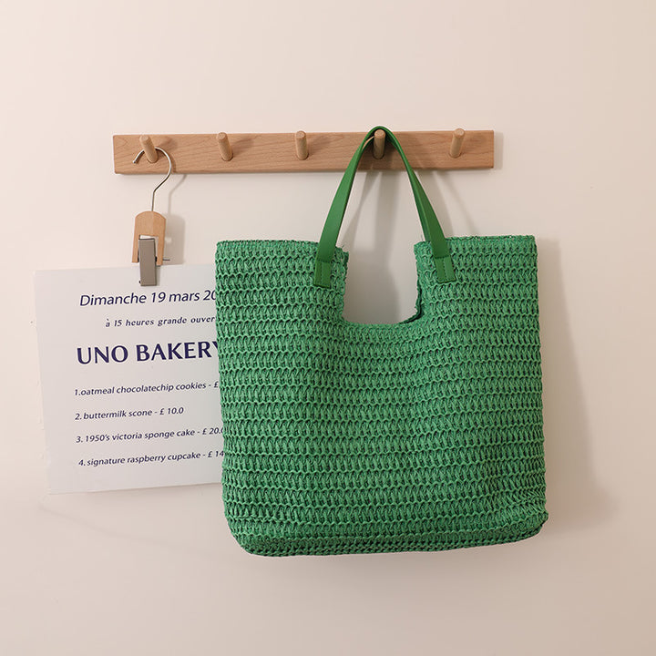 Elegant Flettet Handlenett med Stabile Skinnhåndtak Skanto