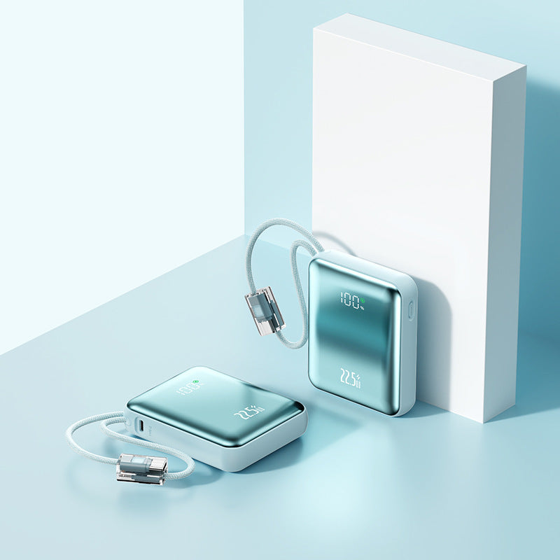 Bærbar powerbank med integrert LED-digital skjerm og sanntid ladestatus Skanto