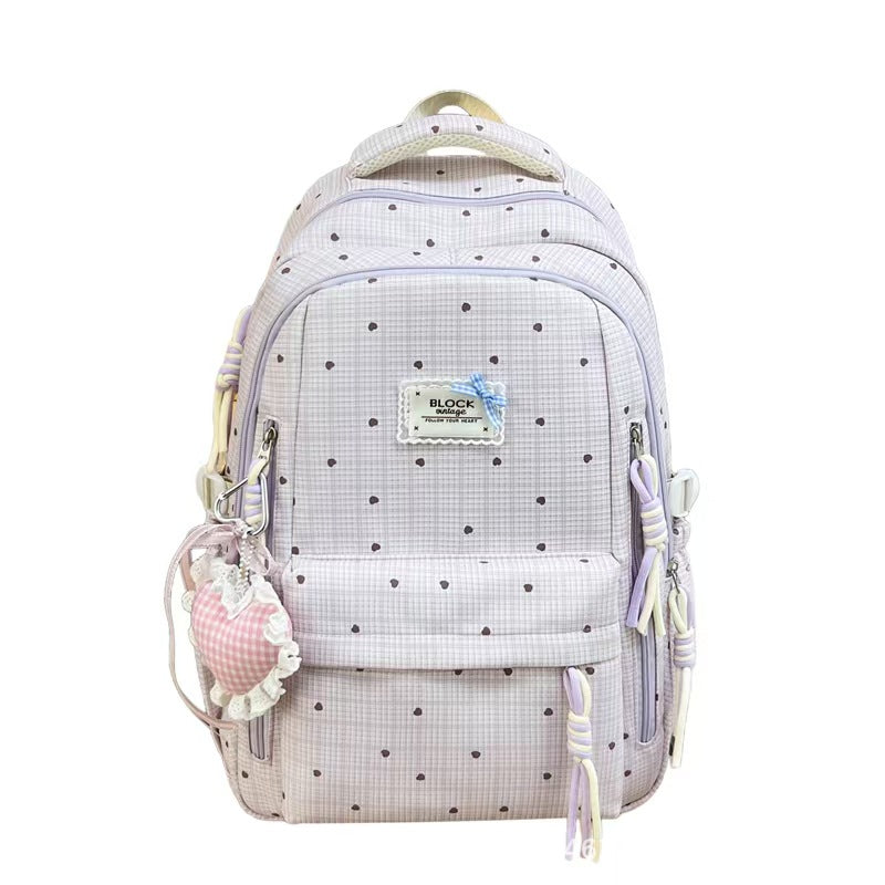 Stilig Gingham-mønster ryggsekk Skanto