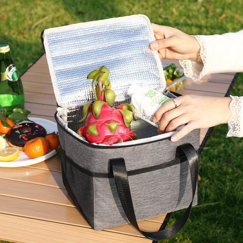 Insulated cooler bag with double protected zipper Skanto