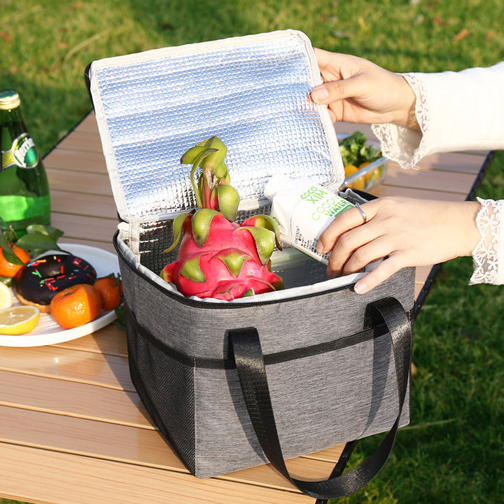 Insulated cooler bag with double protected zipper Skanto