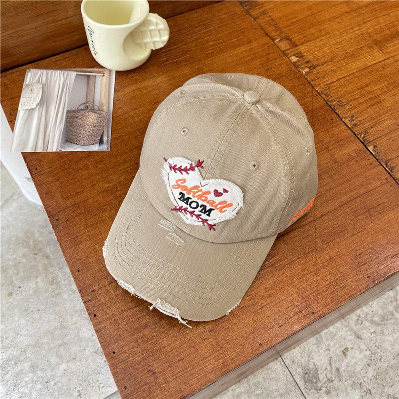 Kvinne Slitt Softball Mom Patch Basecap Skanto