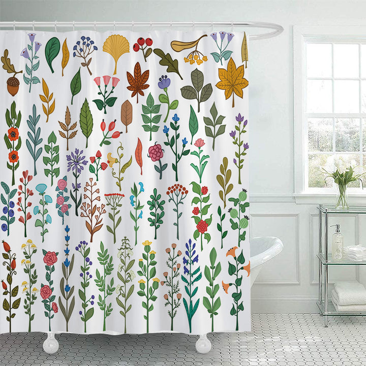 Botanisk Illustrasjon Dusjforheng Skanto