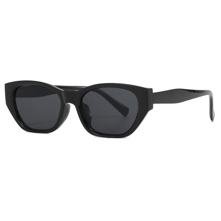 Dame Cat-Eye solbriller med transparent, geometrisk ramme Skanto