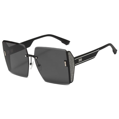 Dame Oversized solbrille med stilfull firkantet ramme Skanto