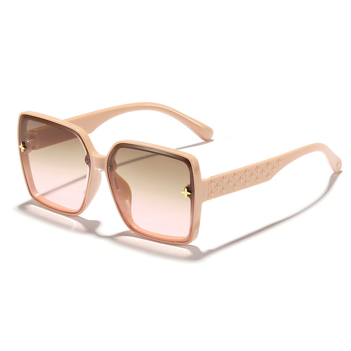 Dame oversized solbrille med elegant ramme og UV-beskyttelse Skanto