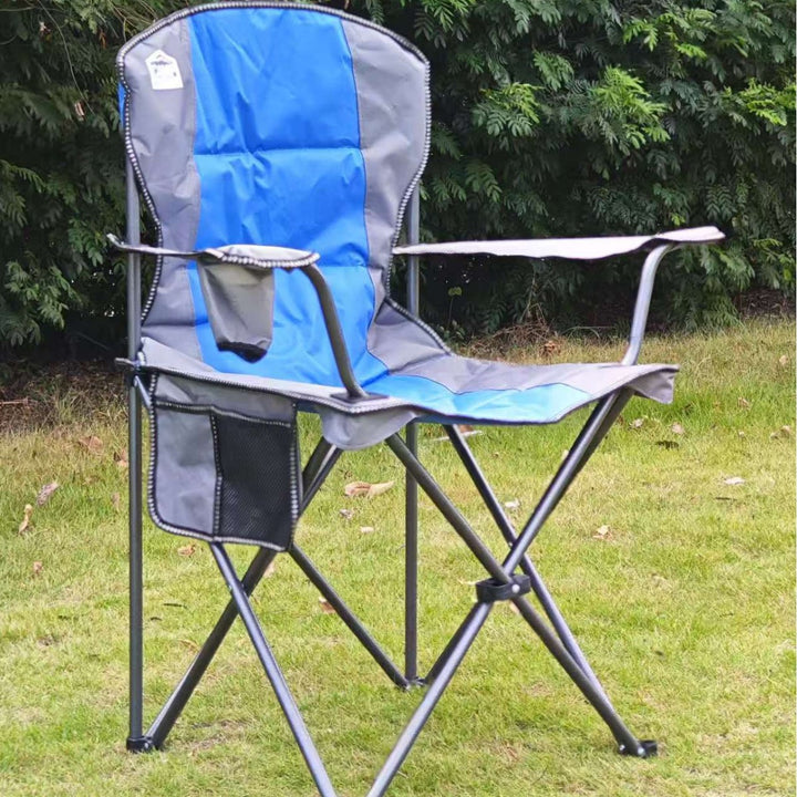 Kvinnens komfortable campingstol med koppholder Skanto
