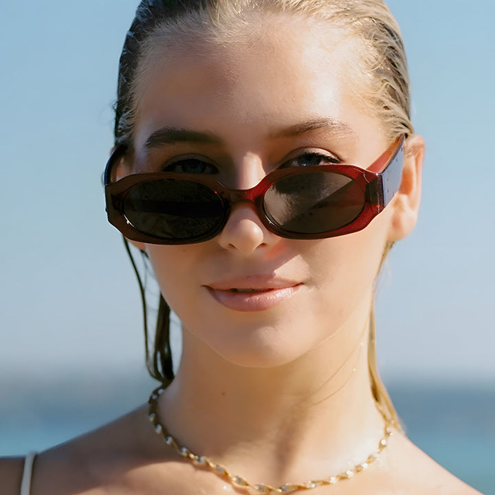 Dame ekstravagant solbrille i stilfull retro-design Skanto