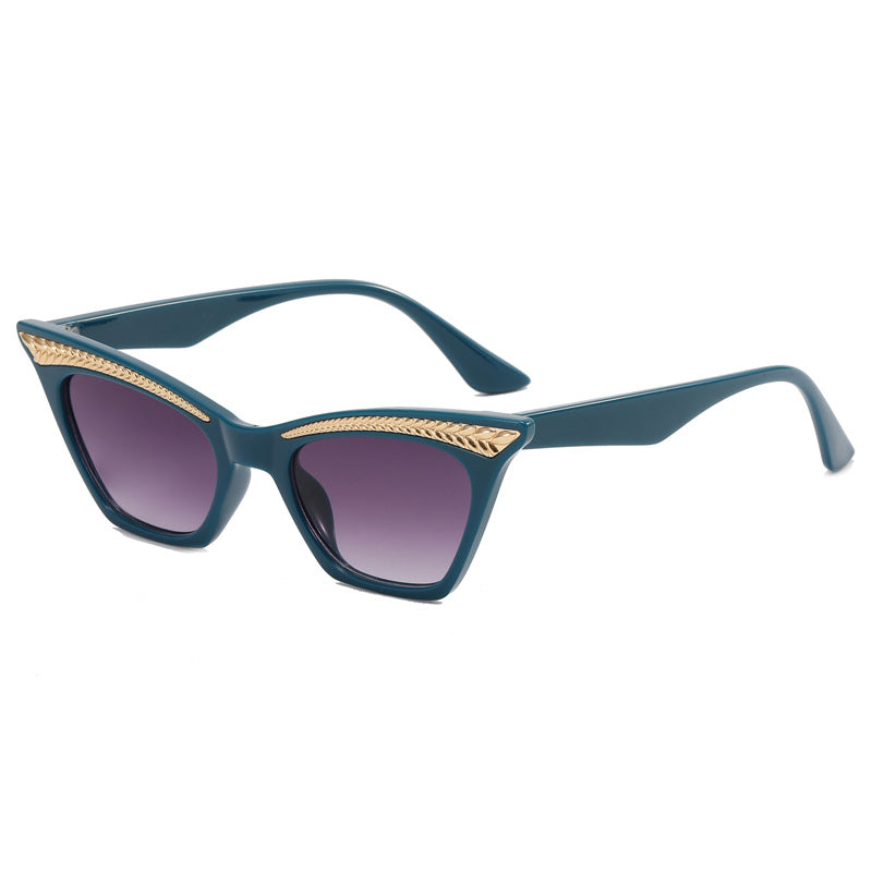 Dame Cat-Eye solbrille med luksuriøs detalj Skanto