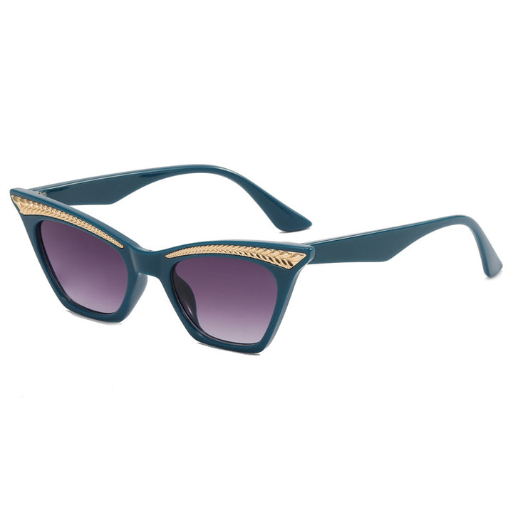 Dame Cat-Eye solbrille med luksuriøs detalj Skanto
