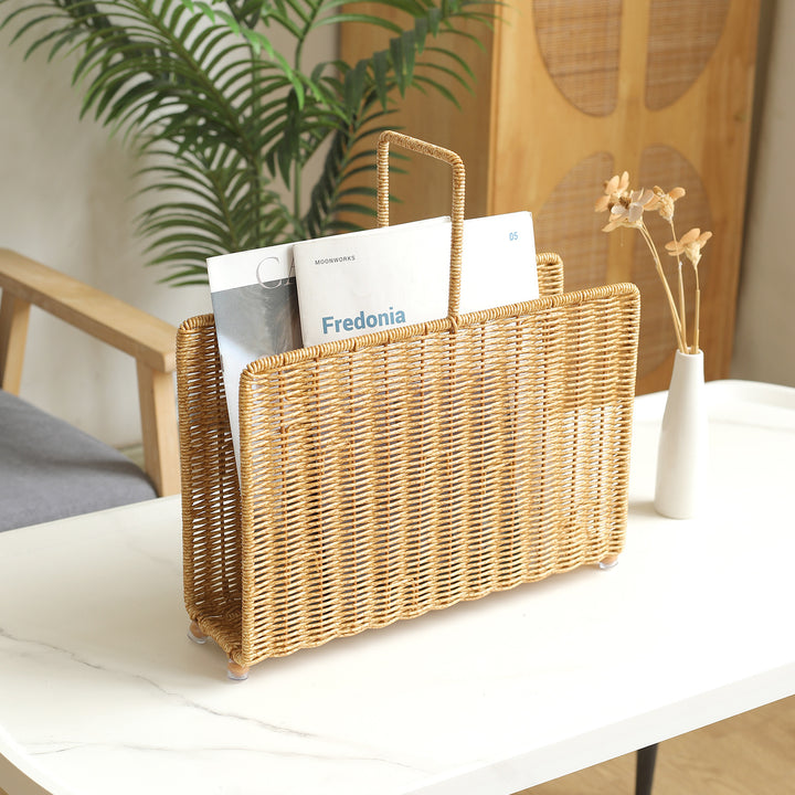 Unisex Håndvevd magasinstander med elegant design Skanto