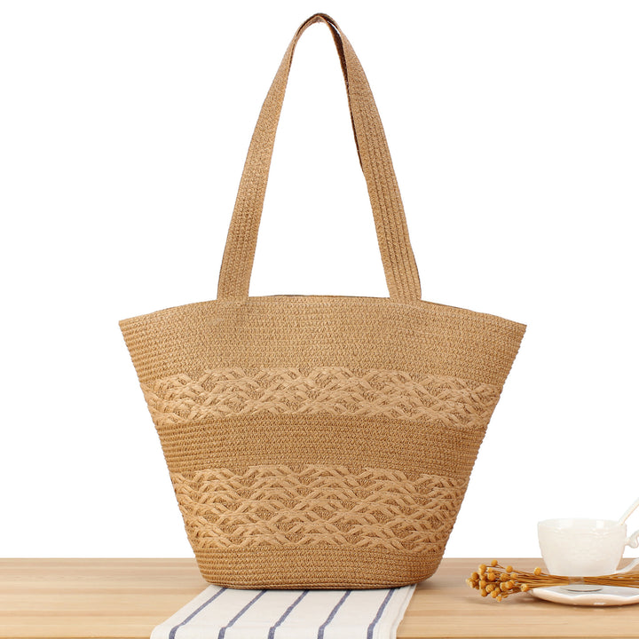Spacious tote bag made from hand-knotted natural materials Skanto