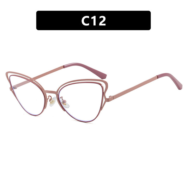 Dame Cat-Eye Briller med edelt metallramme og komfortabel passform Skanto