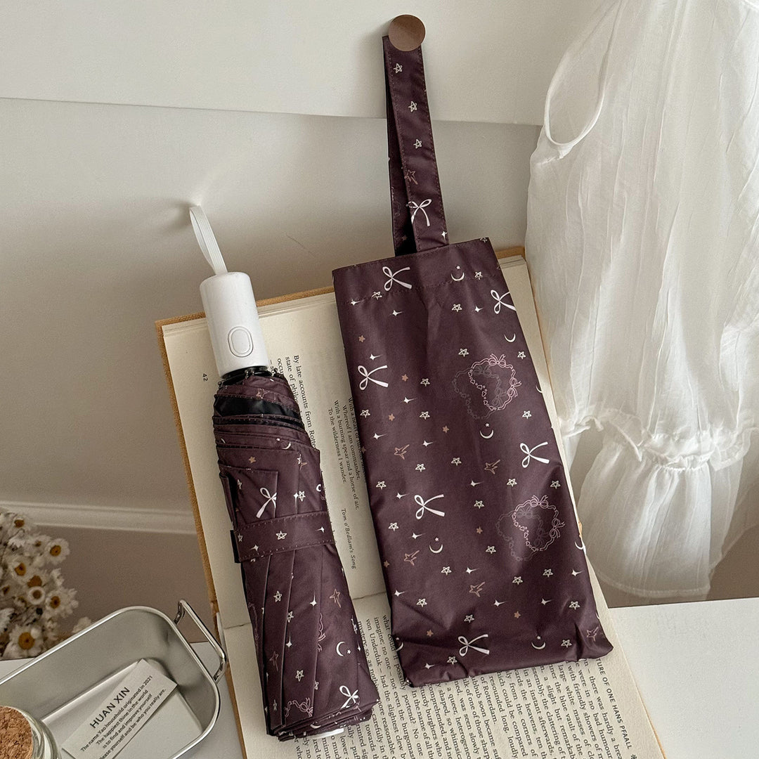 Dame sammenleggbart regnparaply med elegant anhengdesign Skanto