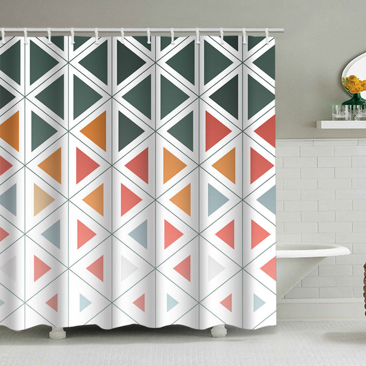 Teksturert mosaikkmønster dusjforheng Skanto