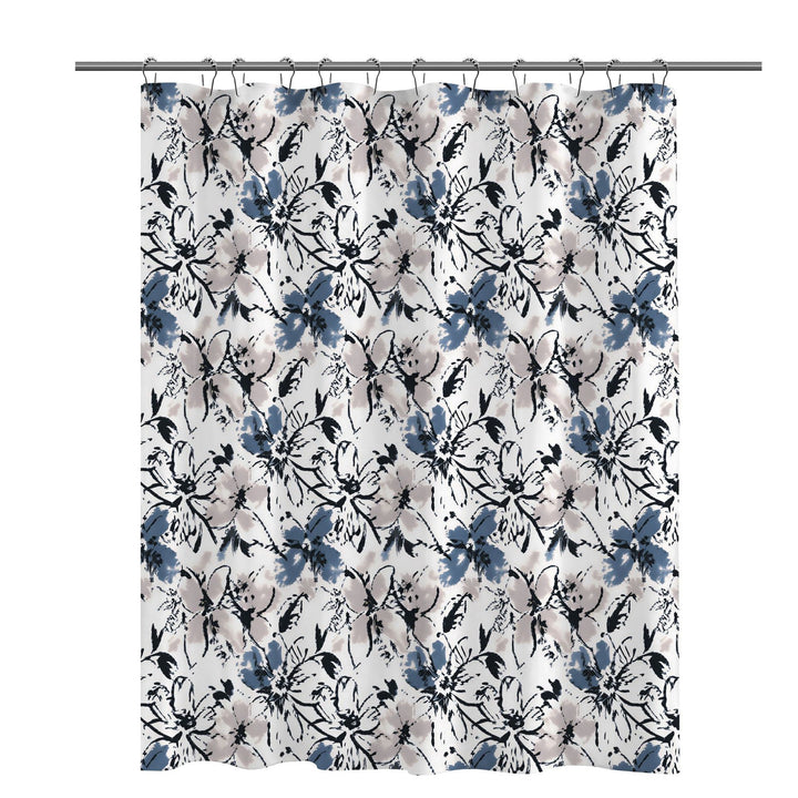 Kunstnerisk Blomstertrykk Dusjforheng Skanto
