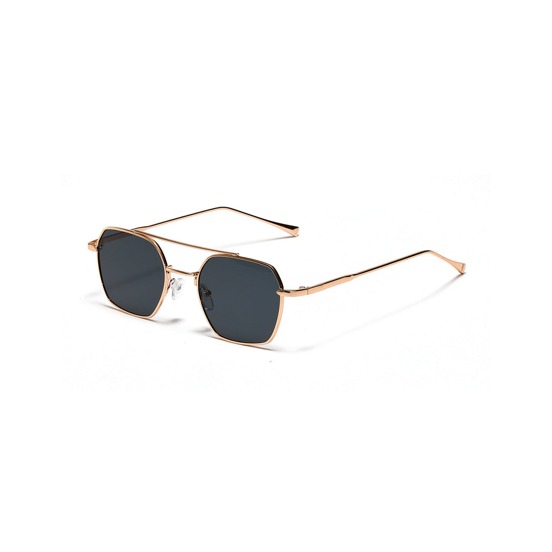 Dame filigrane solbriller med elegant polygonal ramme Skanto
