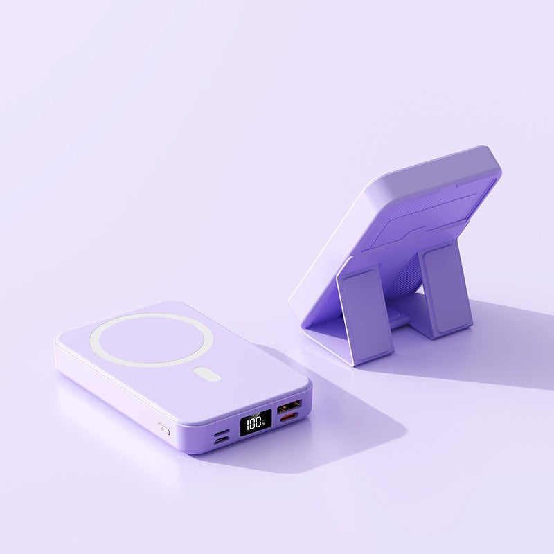 Bærbar magnetisk powerbank med dual USB-porter Skanto