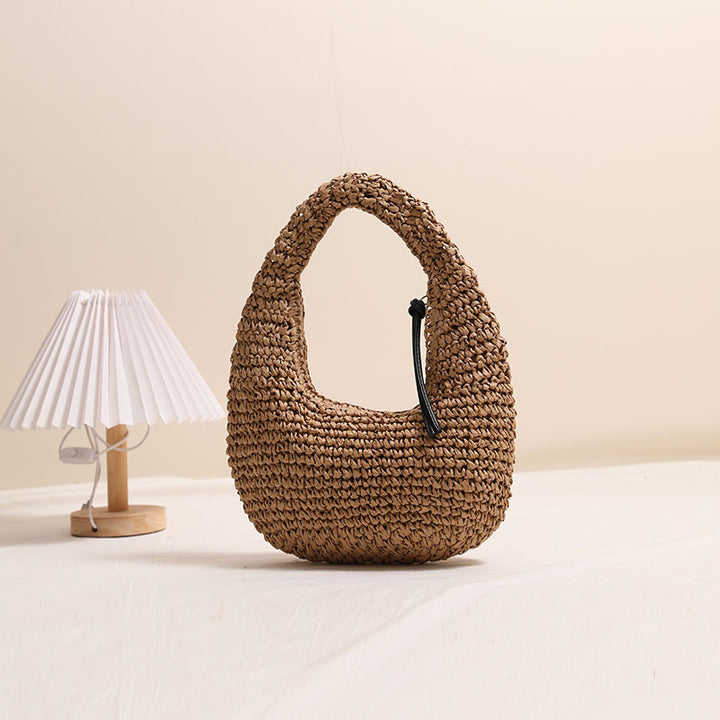 Håndlaget kurvveske i moderne hobo-stil Skanto