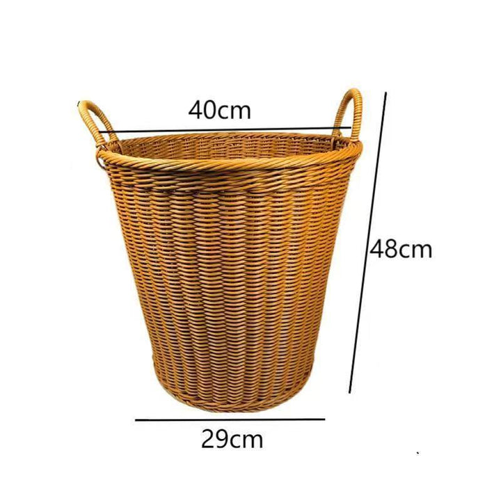Unisex Robuster Oppbevaringskurv laget av flettet Rattan Skanto