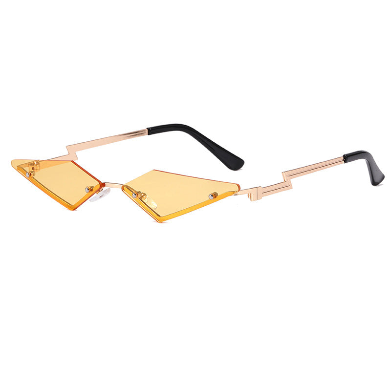 Dame geometrisk designer solbrille med innovativ ramme Skanto