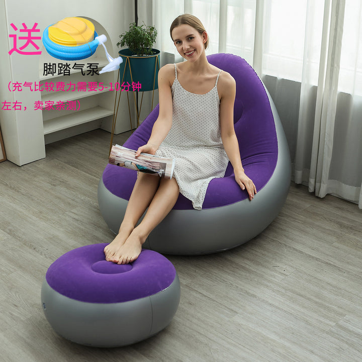 Kvinne oppblåsbar komfortsofa med ergonomisk ryggstøtte Skanto