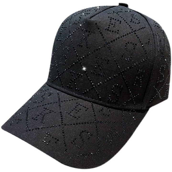 Kvinne Rhinestone-pyntet justerbar baseballcaps Skanto