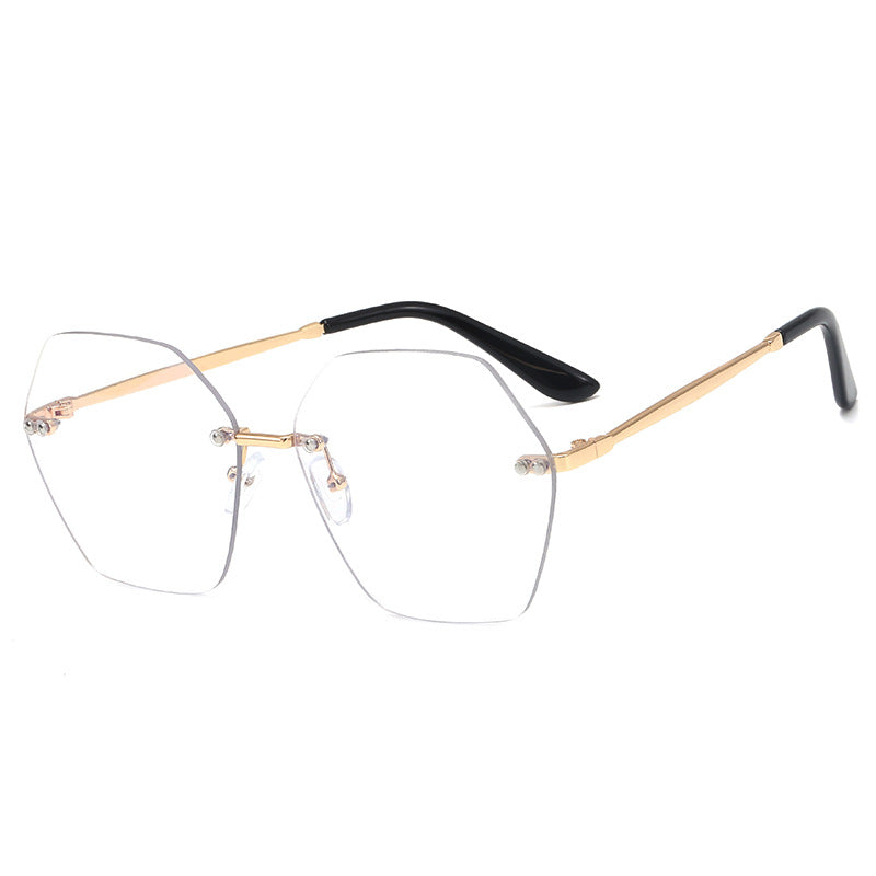 Damer hexagonal solbrille med elegant metallramme Skanto
