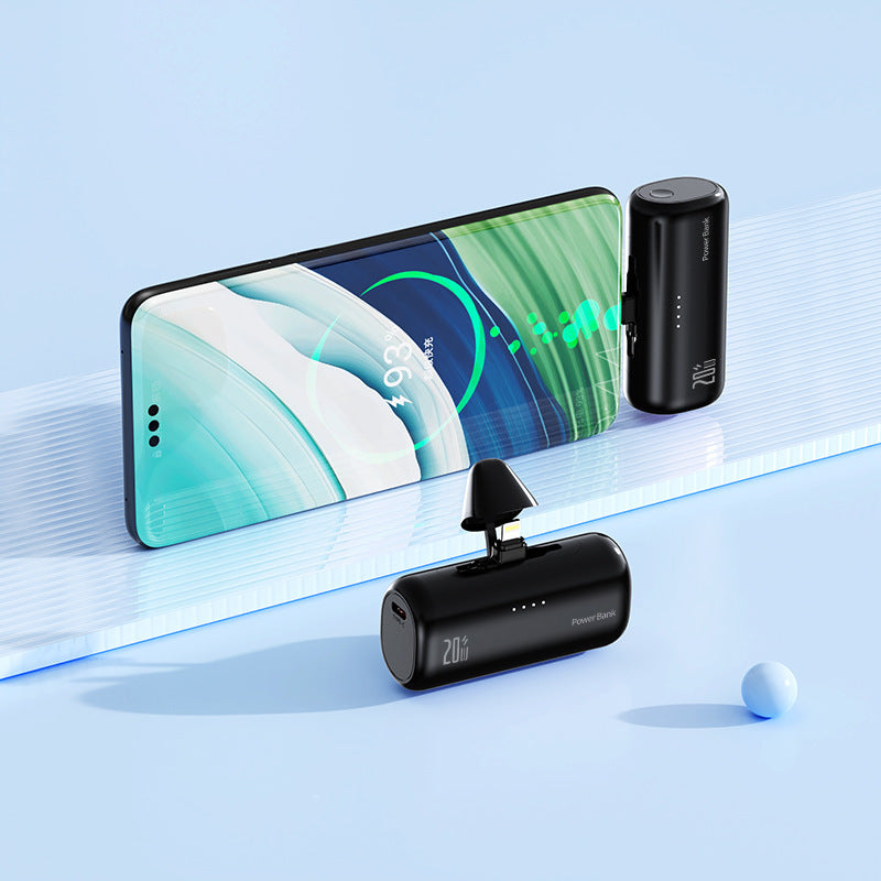 Ultra-kompakt powerbank med integrert ladekabel Skanto