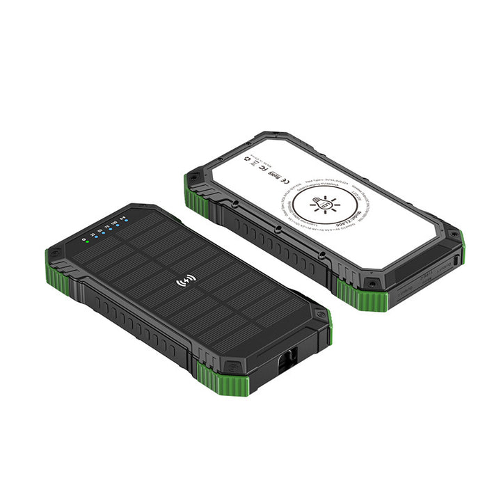 Robust solenergi powerbank med trådløs ladeteknologi Skanto