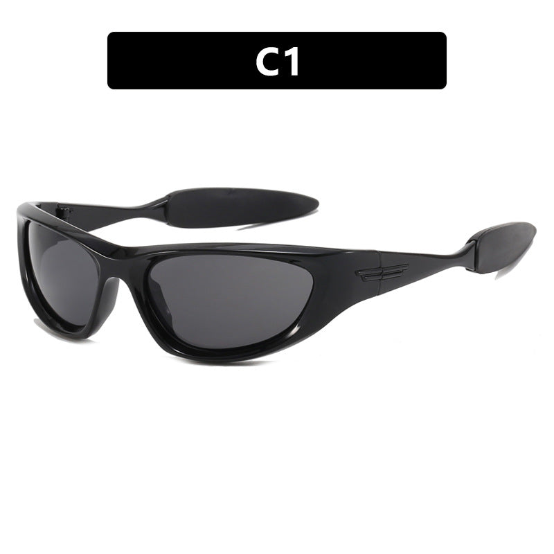 Dame sportlig solbrille med gummiert design Skanto
