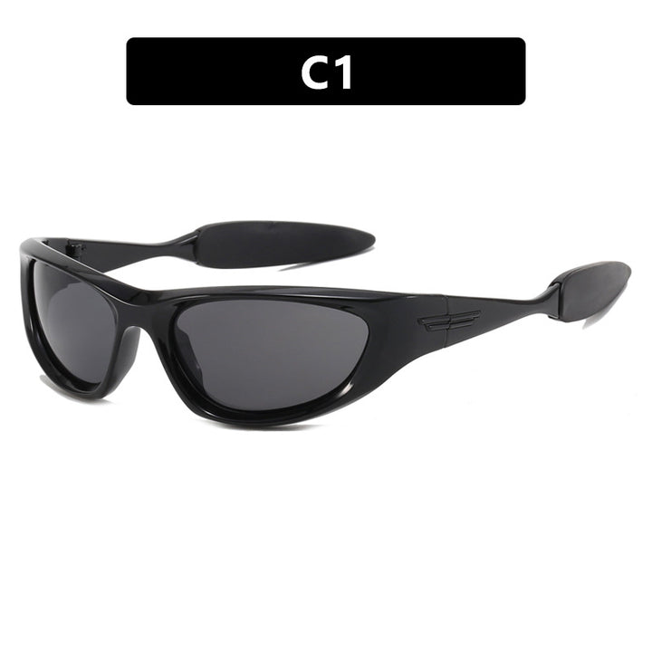 Dame sportlig solbrille med gummiert design Skanto