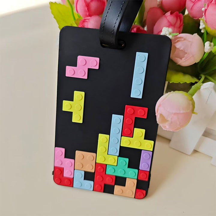 Unisex Retro Puzzle Piece Luggage Tag Skanto