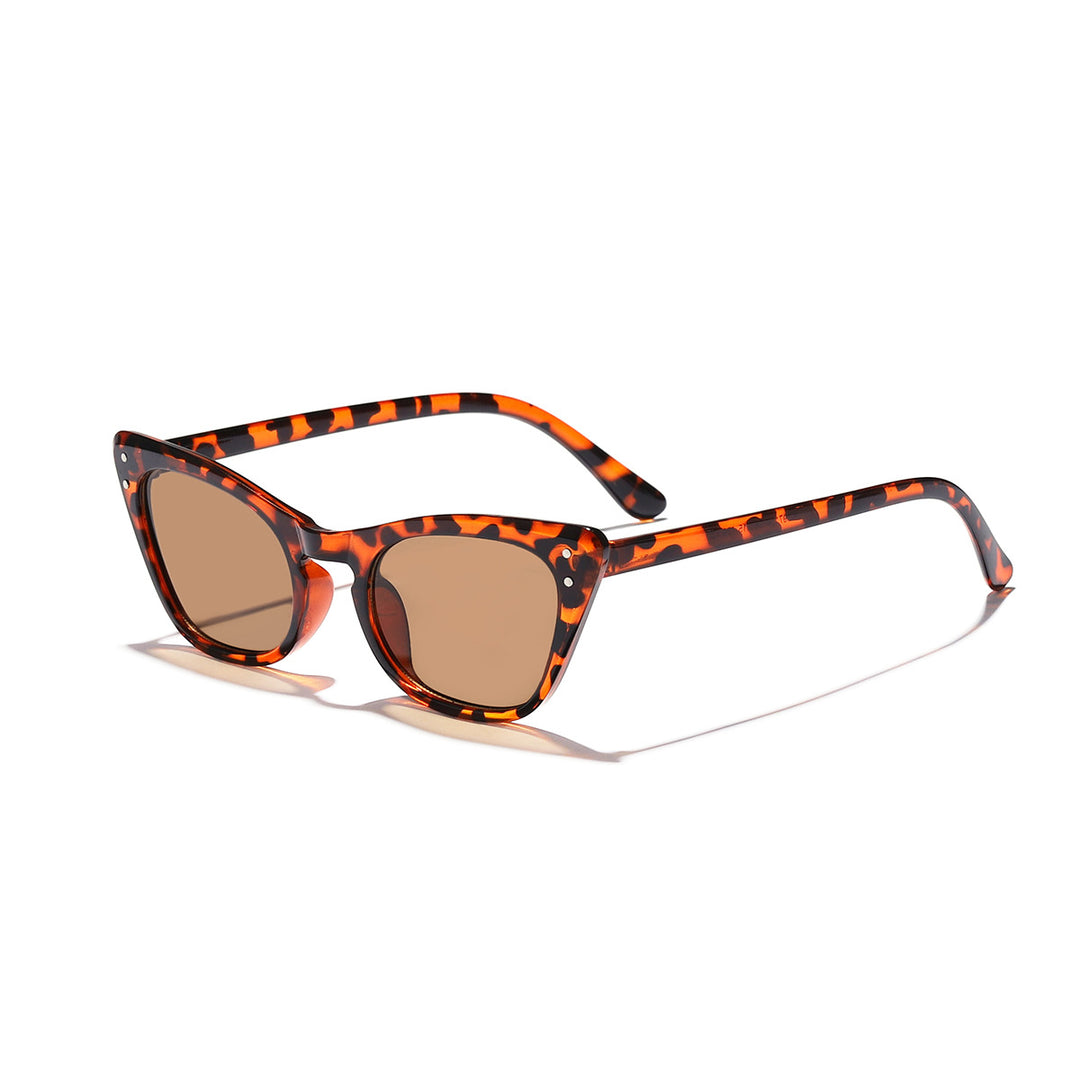 Dame Cat-Eye solbriller med speilende glass og stilfull ramme Skanto