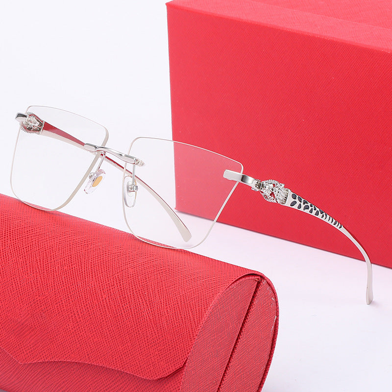 Dame Geometrisk Solbrille med elegant gullfarget detalj Skanto