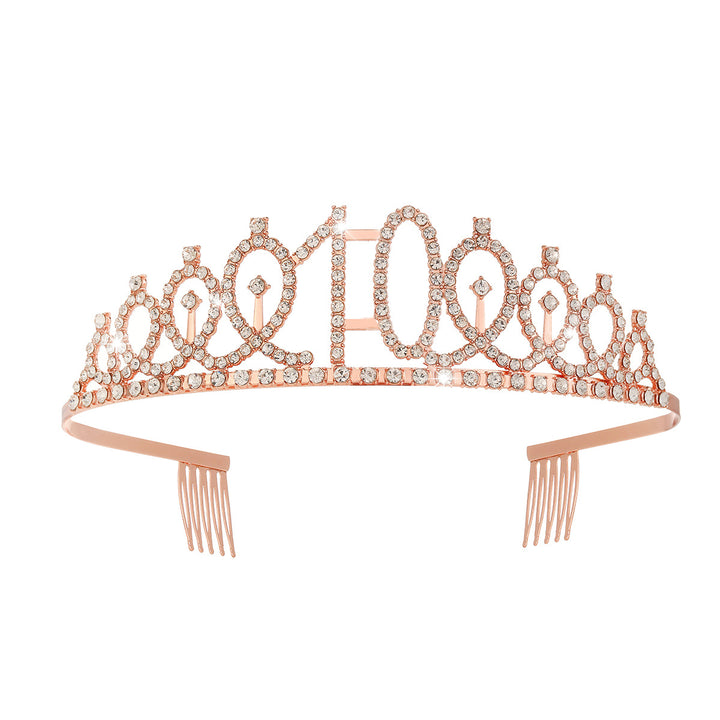 Damer krystall dekorert tiara med elegant design Skanto