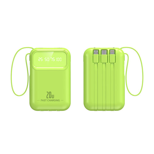 Kompakt powerbank med integrerte hurtigladeporter Skanto