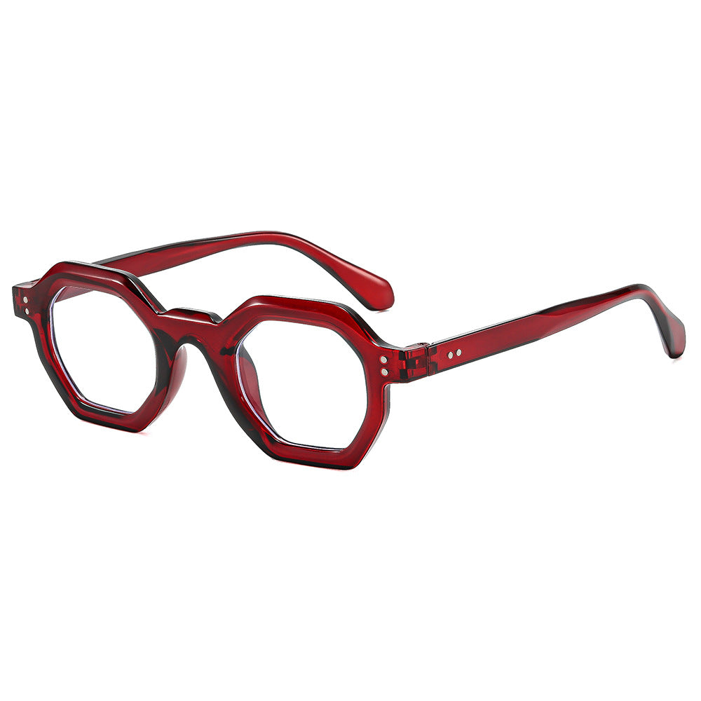 Dame oktagonal solbrille med moteriktig mønster og UV-beskyttelse Skanto