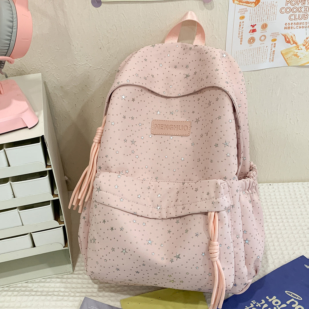 Stjerne-print Casual Skole Rygsekk Skanto