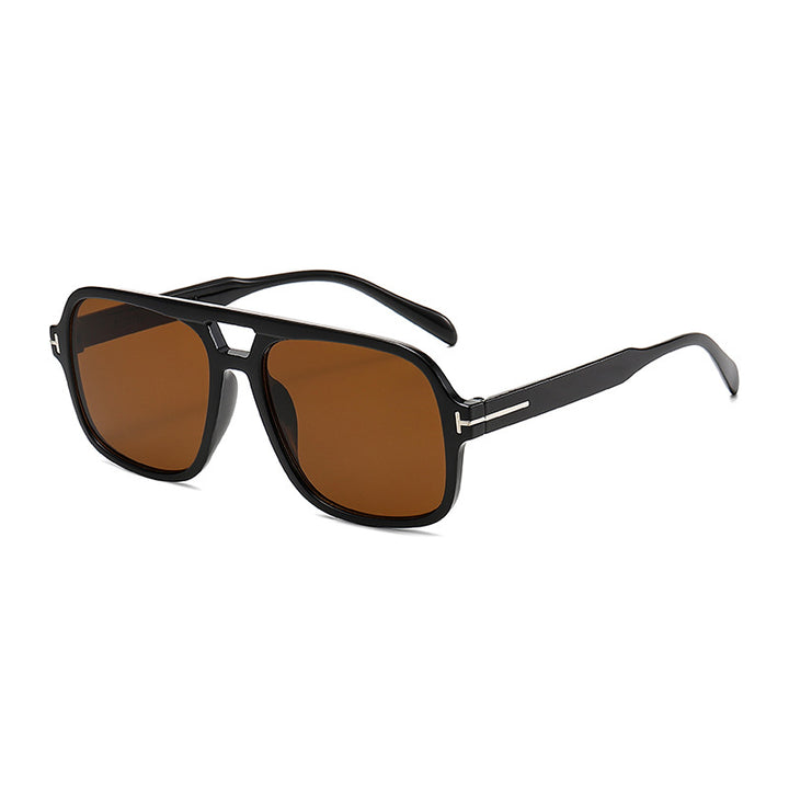 Dame Modischer quadratischer Solbrille med robust ramme Skanto