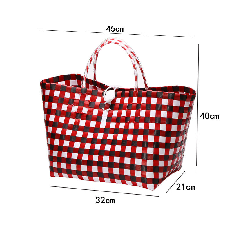 Stor kapasitet vevd handlebag Skanto