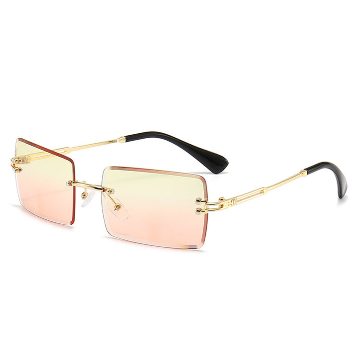Dame moteriktig rektangulær solbrille med gradientlinser Skanto