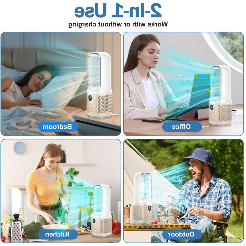 Unisex Turmventilator uten rotorblader med intelligent timer Skanto